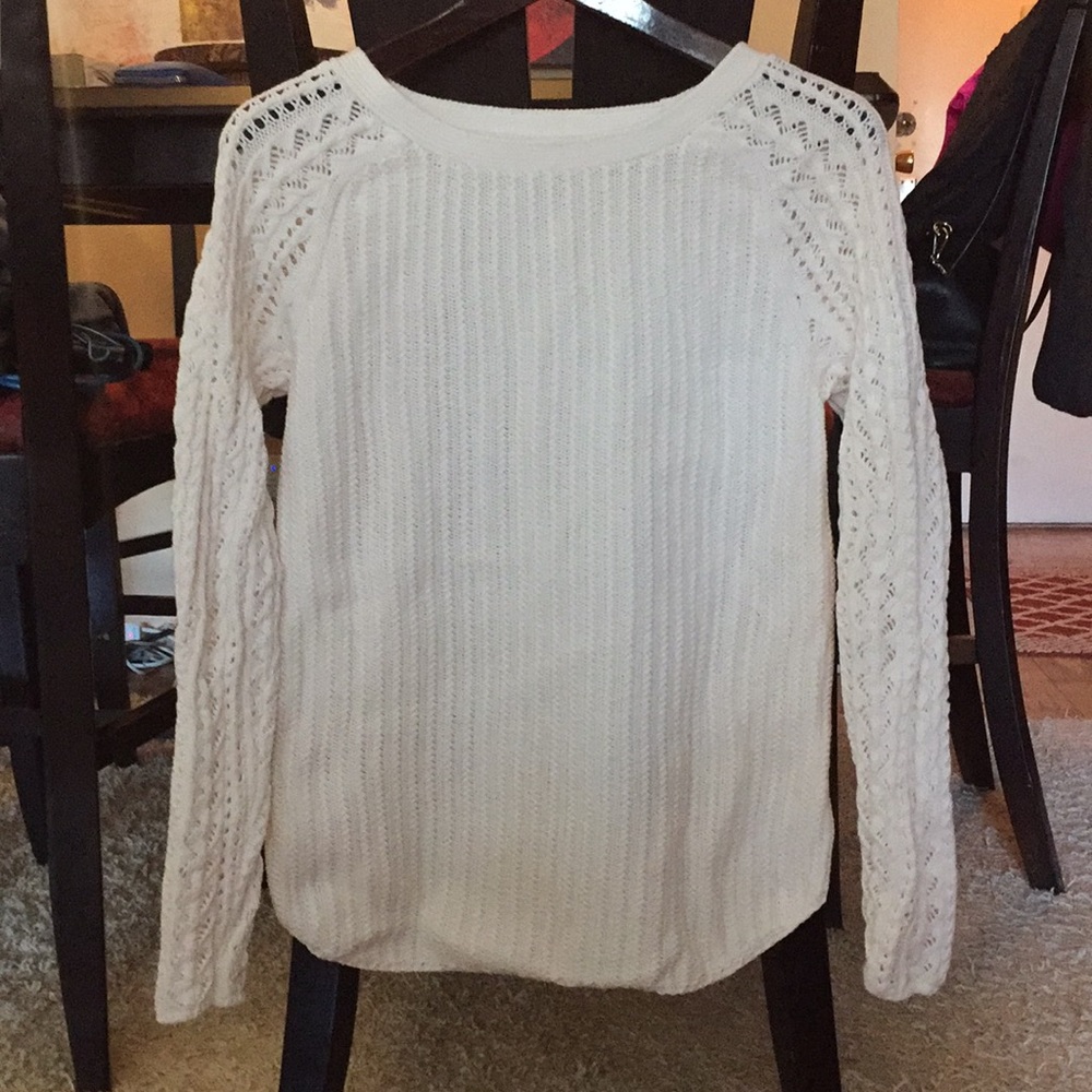 Cozy cream LOFT sweater worn once